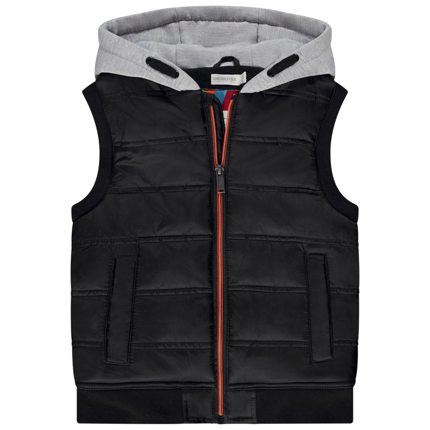 Doudoune sans manches avec capuche pour garçon 