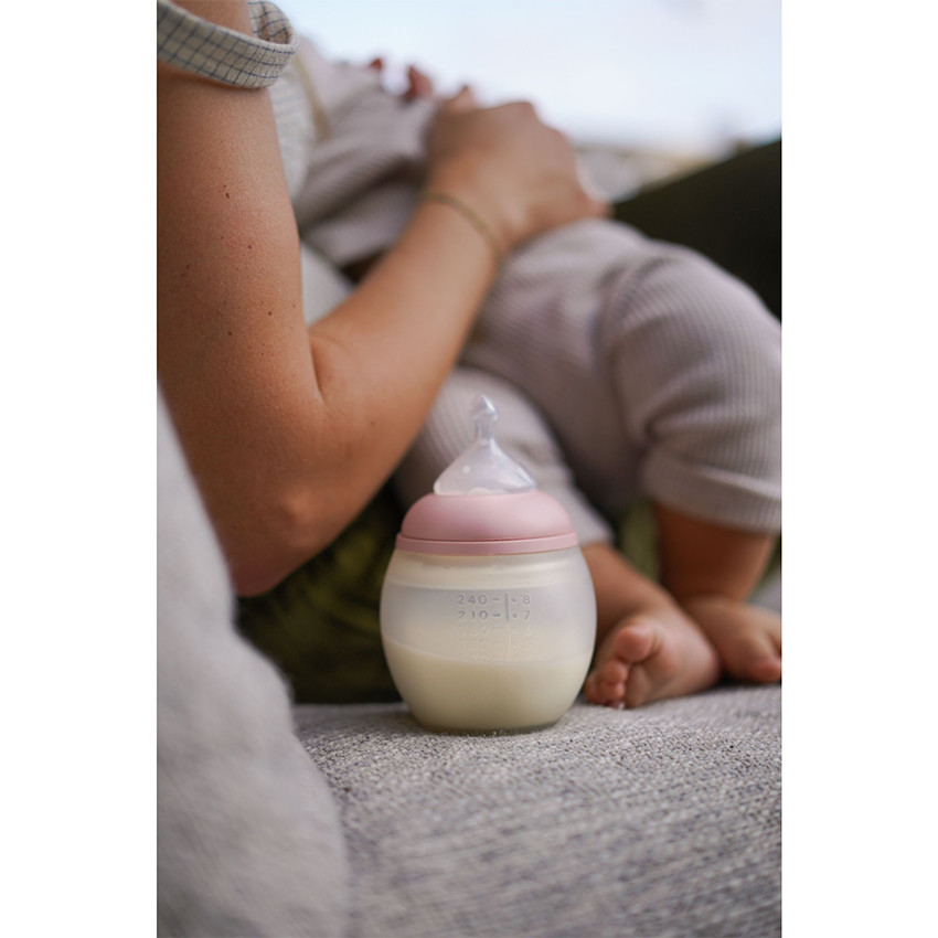 Zuigfles silicone 150 ml speen slow flow Blush 