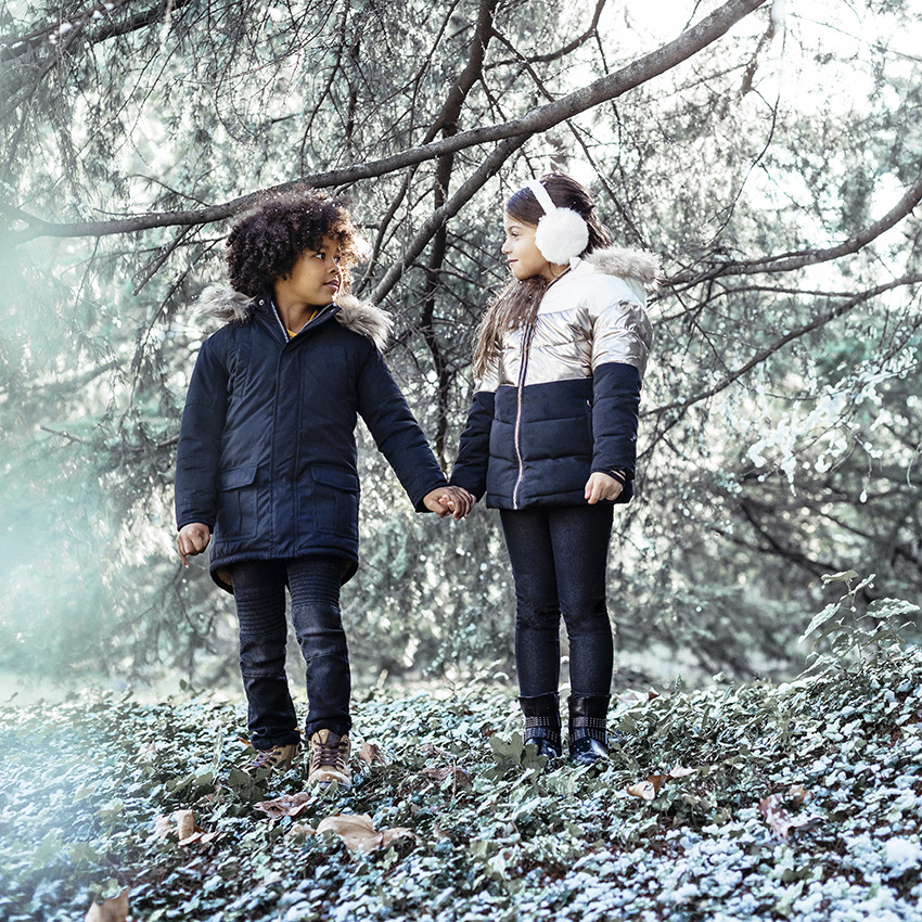 Parka 2 en 1 doublée sherpa pour enfant garçon 