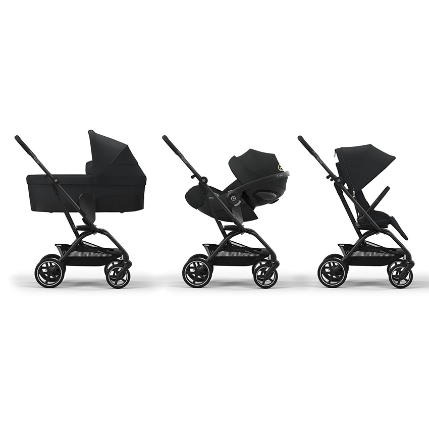 Kinderwagen Eezy S Twist+ 2 met rotatieve zitting Black/Magic Black 