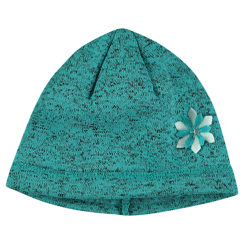Muts van gedraaide stof met voering van microfleece 