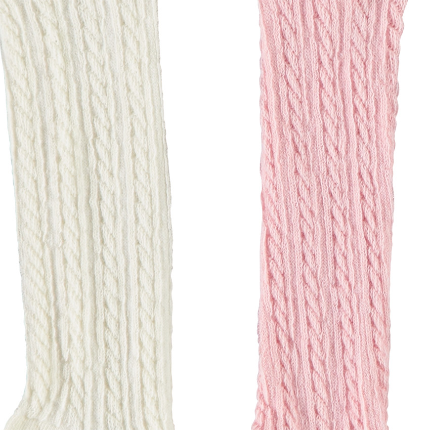 Set van 2 paren van dikke gedraaide panty