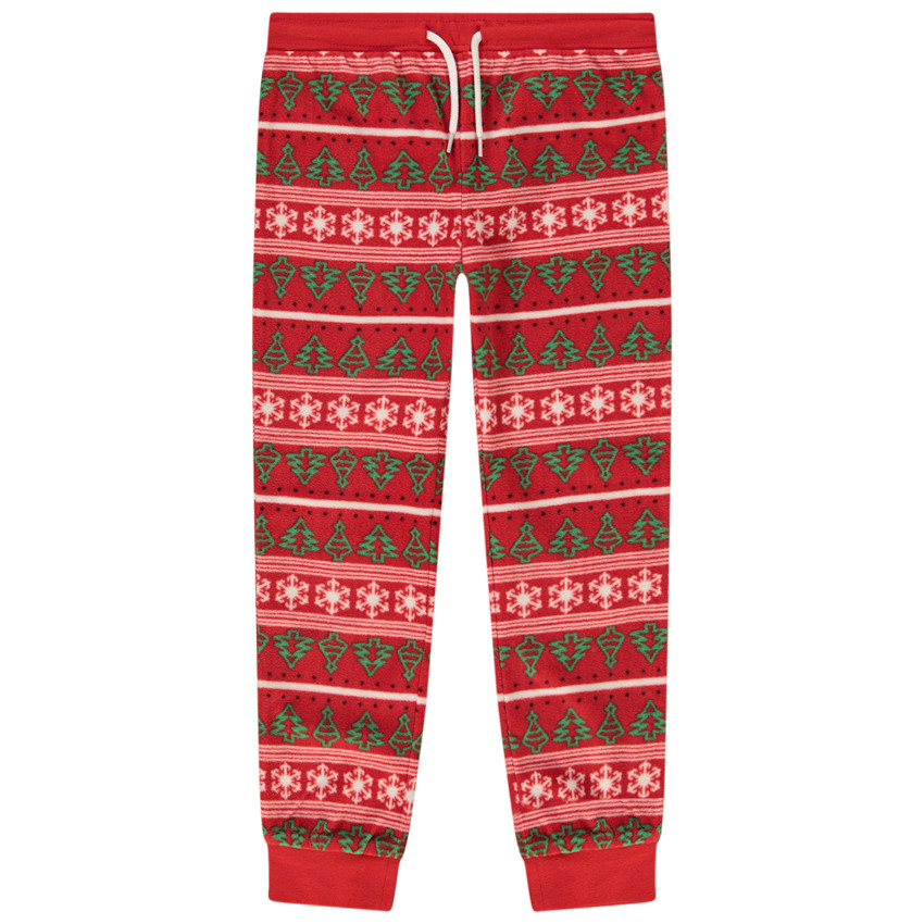 Set fleece pyjama met kerstmotieven voor kinderen 