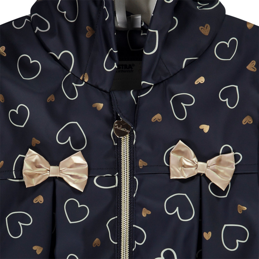 Parka gomme imprimé cœurs et doublée pour bébé fille 