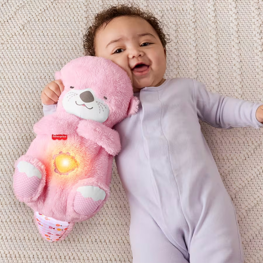 Peluche interactive Ma Loutre Câlins Bonne Nuit rose 