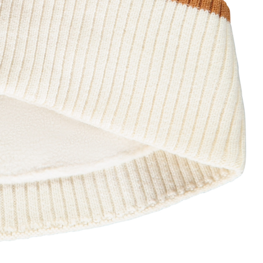 Muts met strepen en geborduurd patch van SmileyWorld voor jongen 