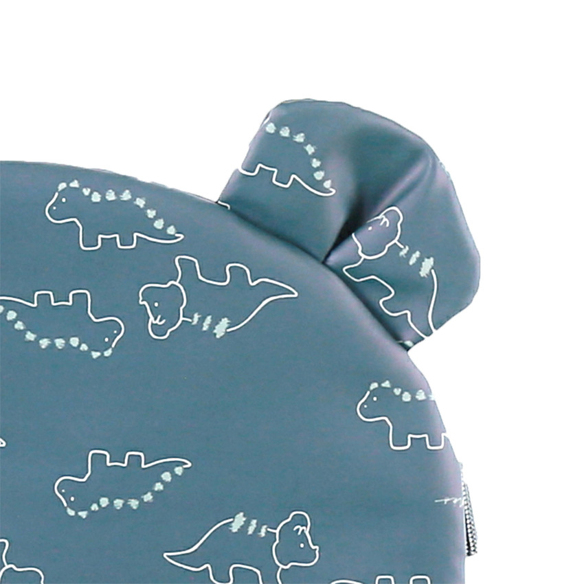 Réhausseur de chaise en toile déperlante imprimé dinosaures - Bleu 
