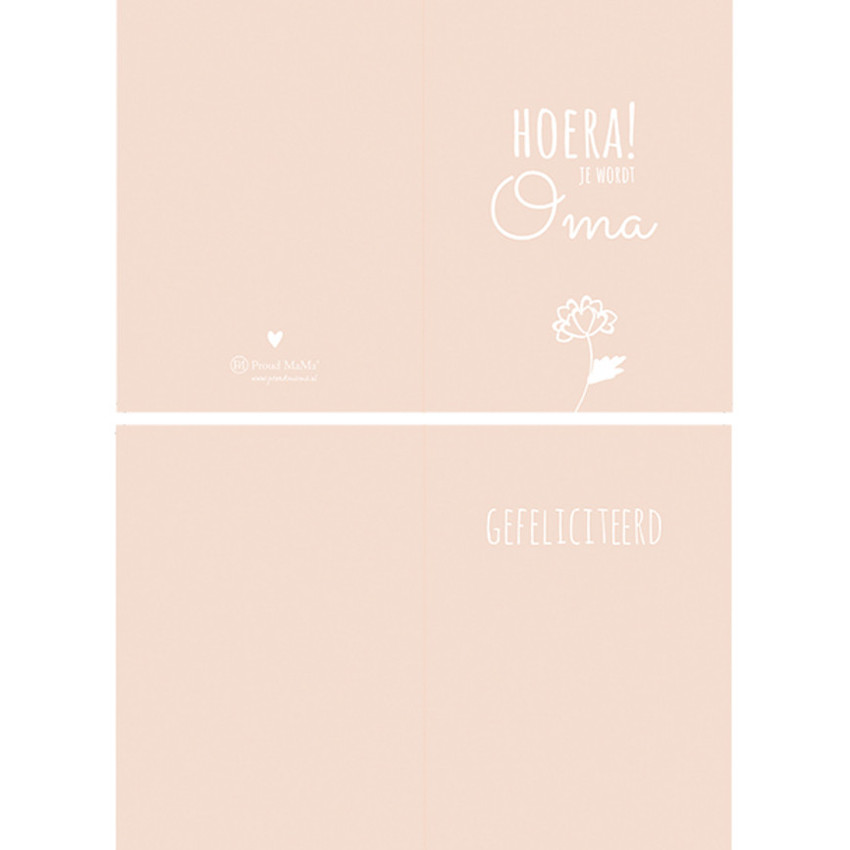 Carte de voeux Hoera je wordt oma 