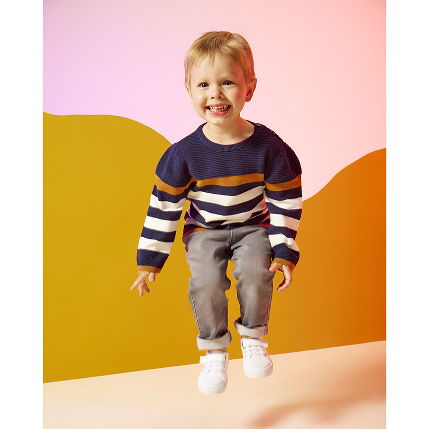 Jean à taille élastiquée pour bébé garçon 