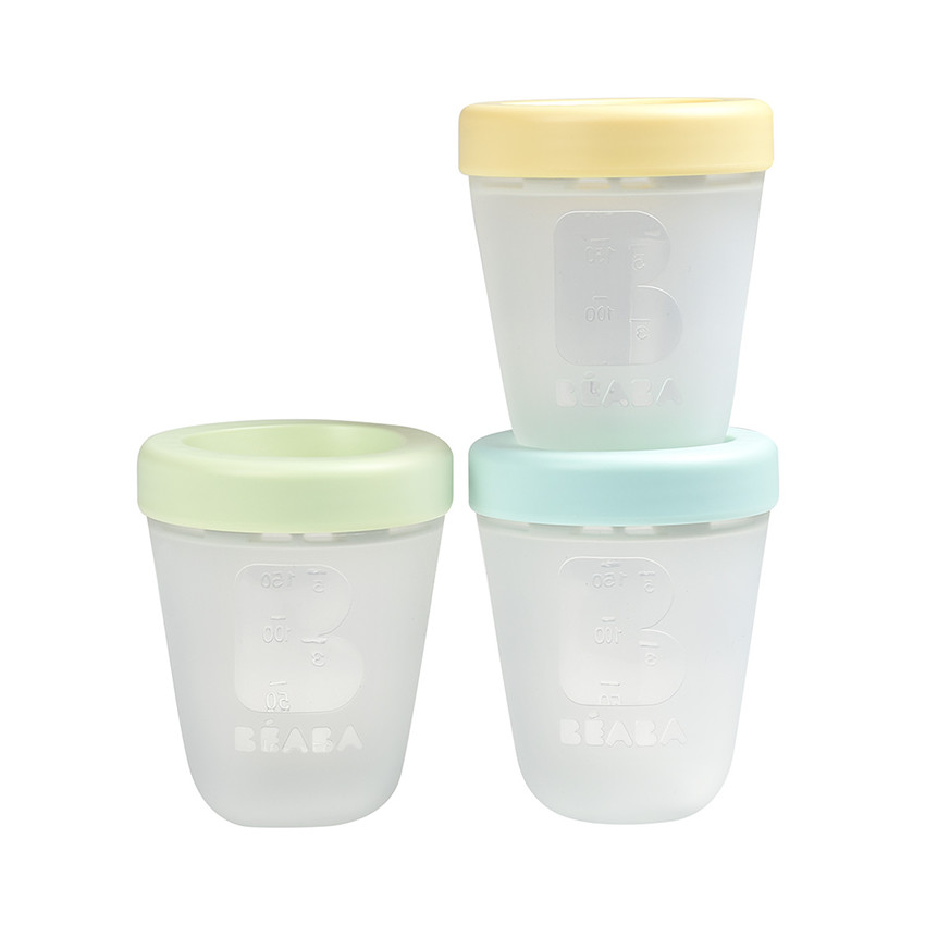 Set de 3 pots de conservation en silicone 200ml - Spring 