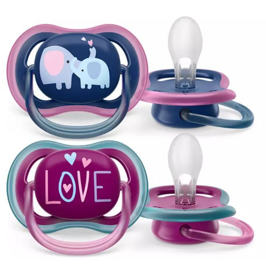 SILICON PACIFIER SOOTHER ULTRA AIR ,6-18 M 