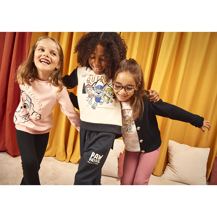 Sweat avec puff print pailleté Stella Pat'Patrouille pour fille 