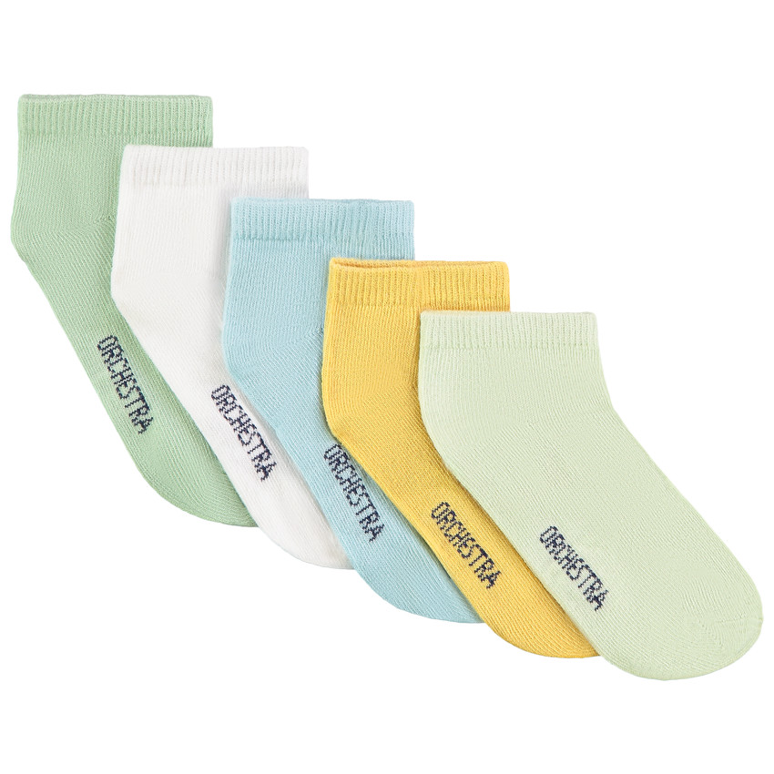 Lot de 5 paires de chaussettes courtes multicolores pour garçon 