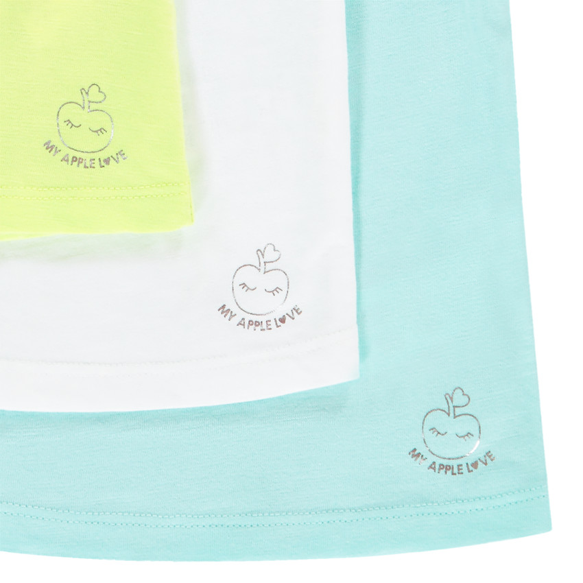 Lot de 3 t-shirts à manches courtes pour bébé fille 