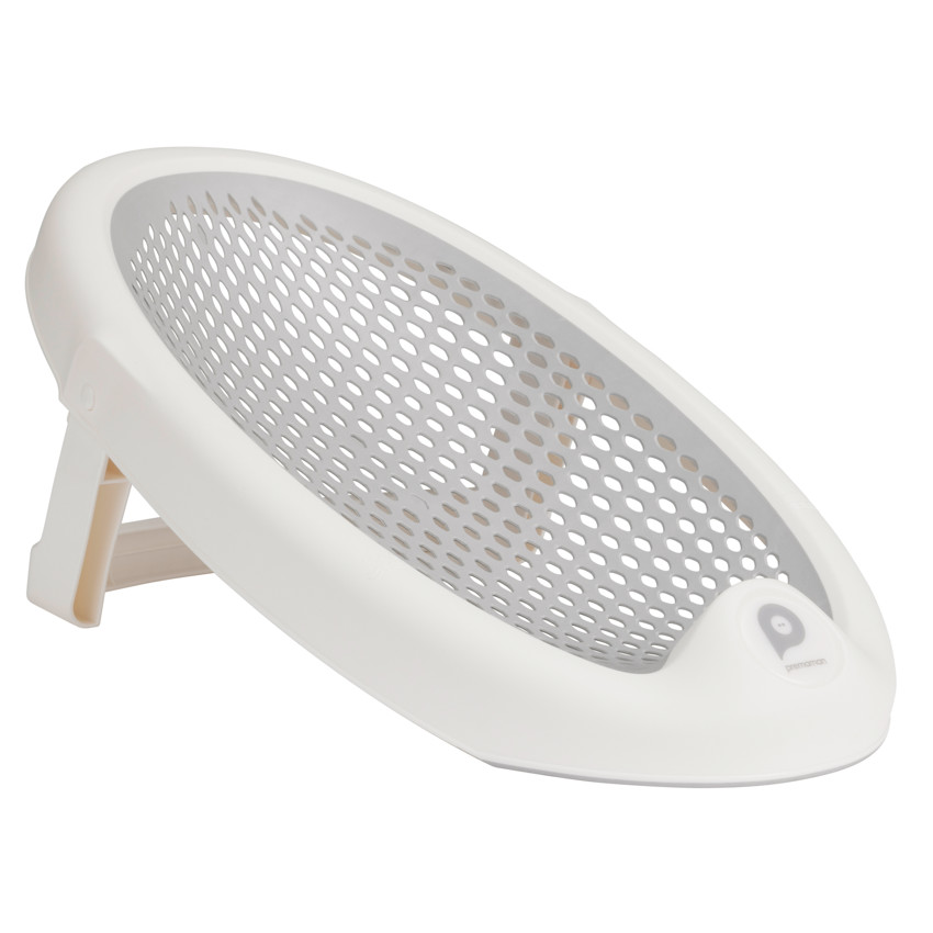Transat de bain pliable en silicone gris/blanc 