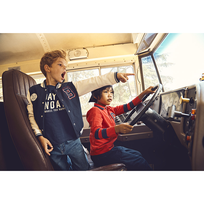 Pantalon cargo doublé jersey pour garçon 