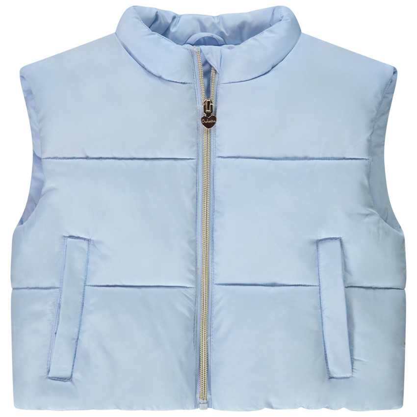 Donsjas mouwloos satijn effect voor meisjes 