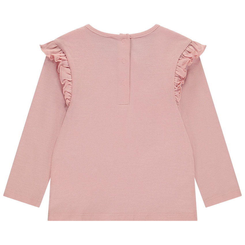 T-shirt manches longues volantées et fantaisie pour bébé fille  