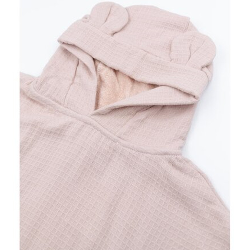 Poncho de bain éponge gaufré -  Vintage Pink - 0/2 ans 