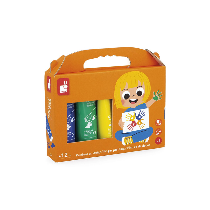 Boîte de 5 tubes de peinture au doigt 