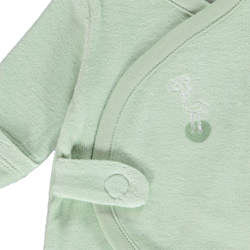 Pyjama in fluweel met hartjes effect voor prematuur baby 