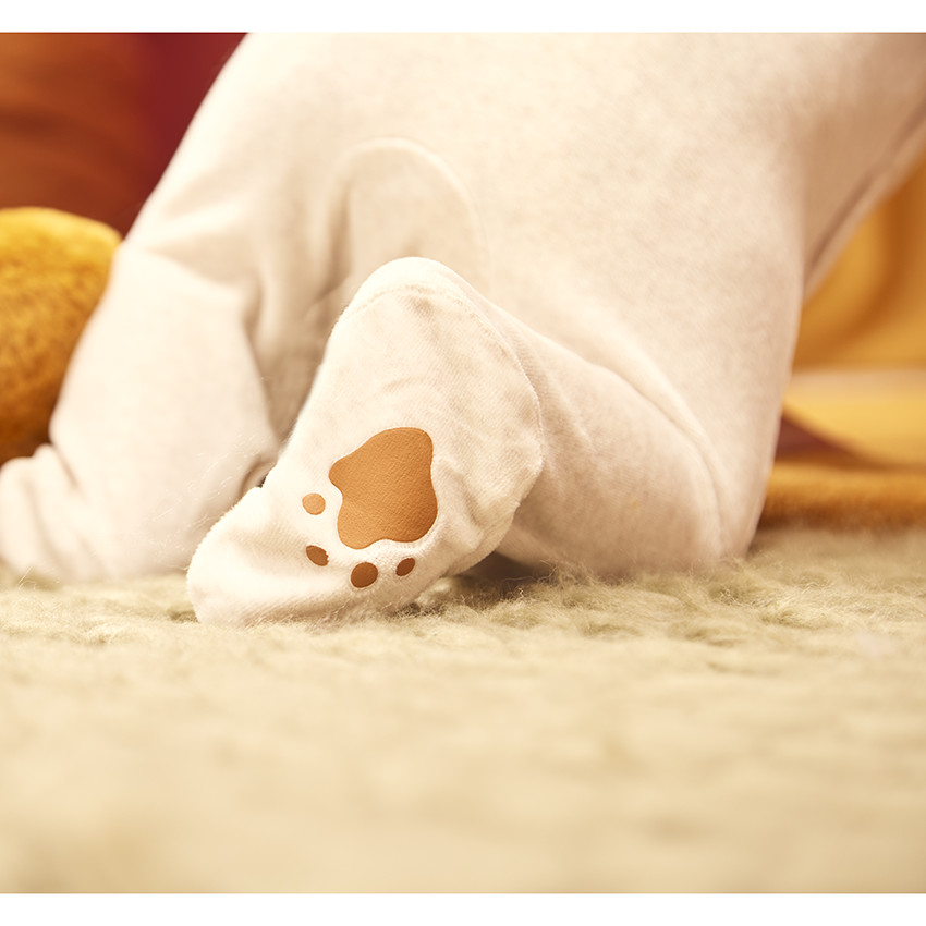 Dors-bien en velours chiné visuel ludique pour bébé garçon 