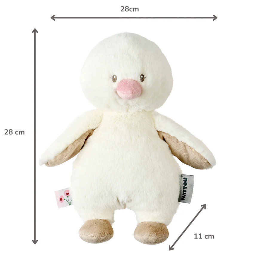 Knuffel eendje - Fanfan - Zand - 30 cm 
