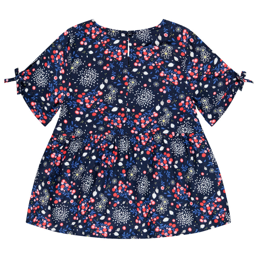 Tuniek met korte mouwen en bloemenprint voor meisjes 