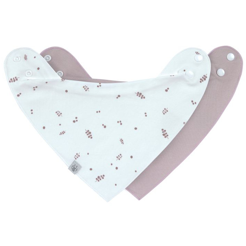 Lot de 2 bavoirs bandanas imperméable Fruits rouges 