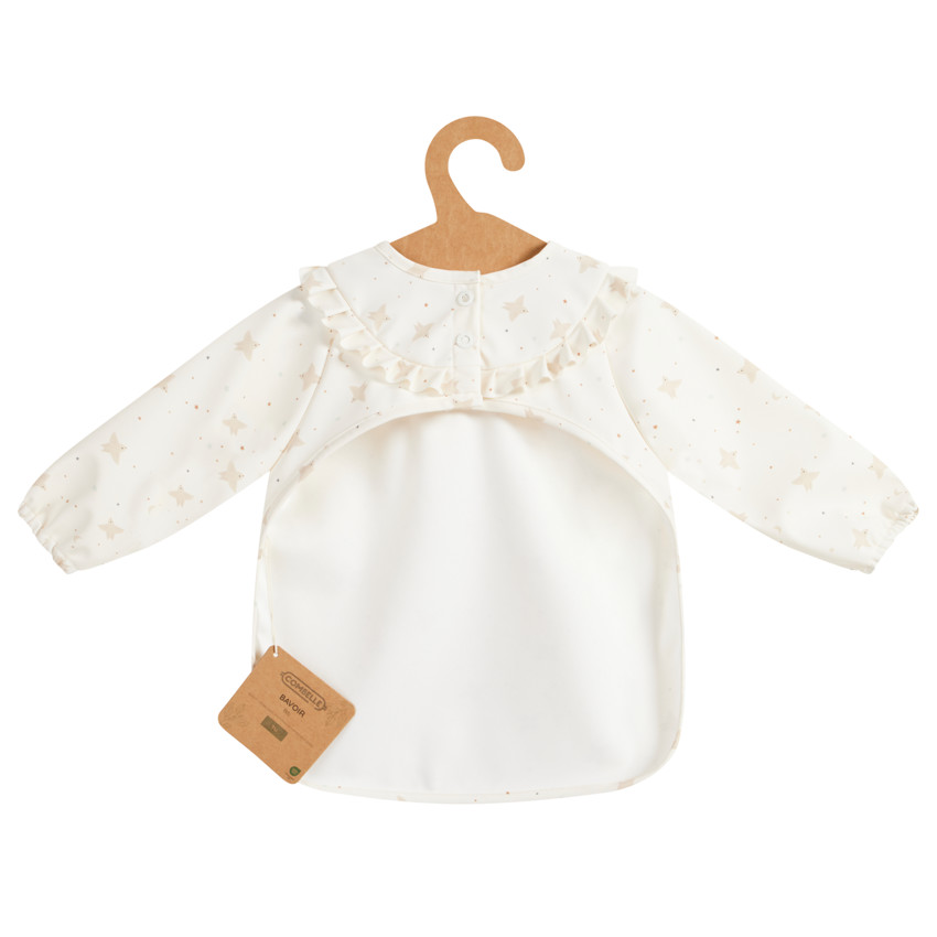 Bavoir tablier en gomme Douce Hirondelle écru 