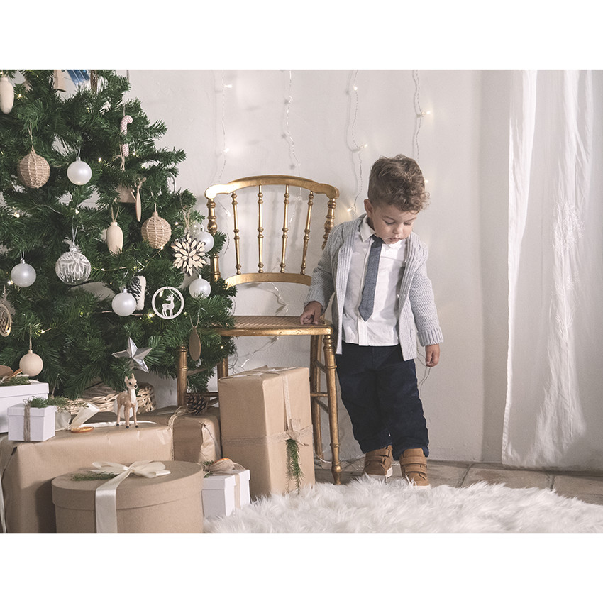 Chemise manches longues à cravate amovible pour bébé garçon 