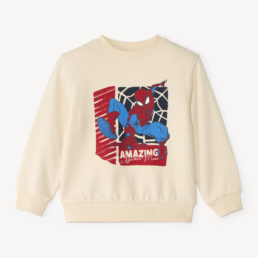 Sweatshirt jongen oversize met Spider-Man Marvel print 