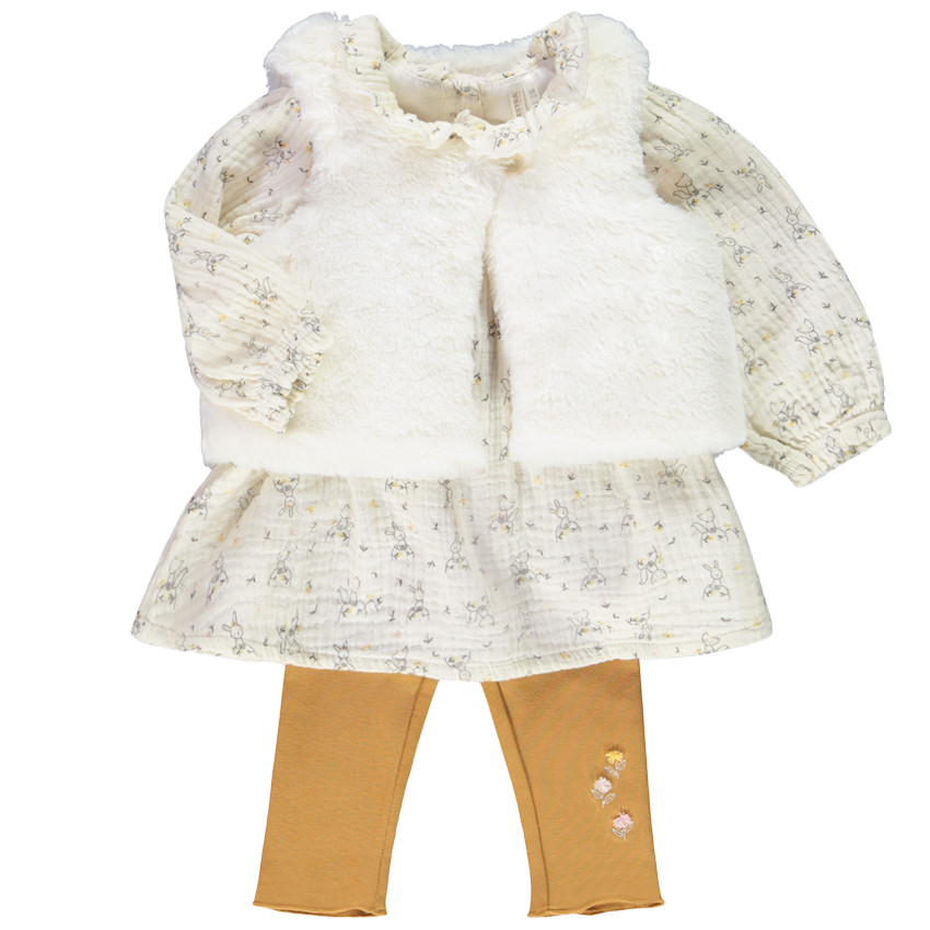 Ensemble 3 pièces pour bébé fille  