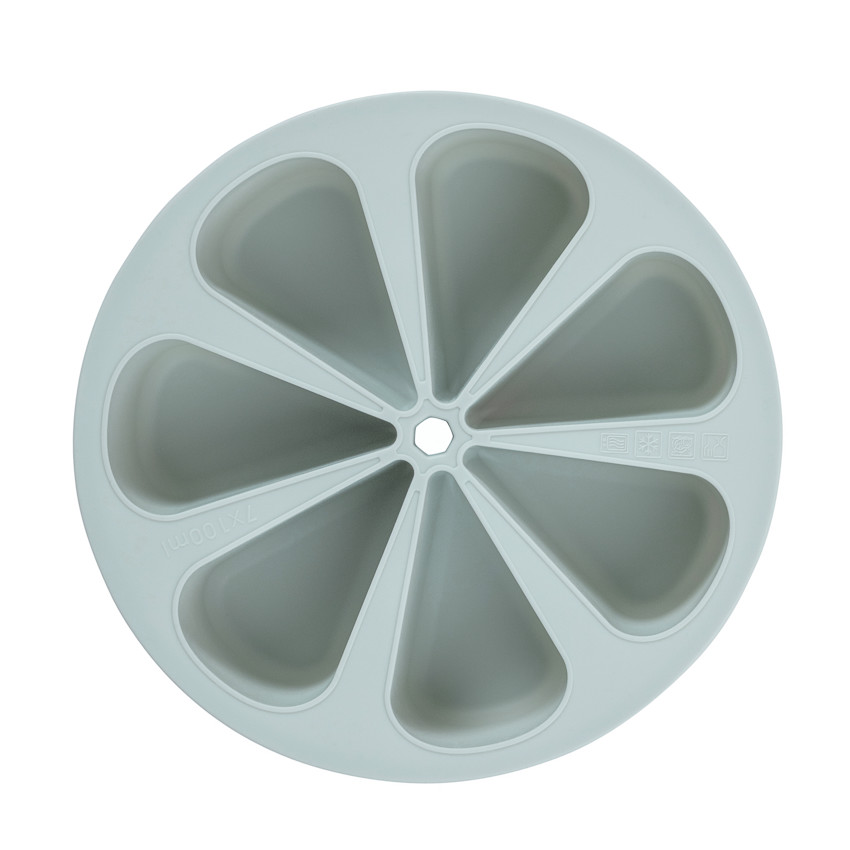 Moule de conservation multiportions 7 x 100ml en silicone vert 