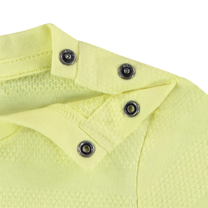 T-shirt met korte mouwen effen textuur voor baby jongen 