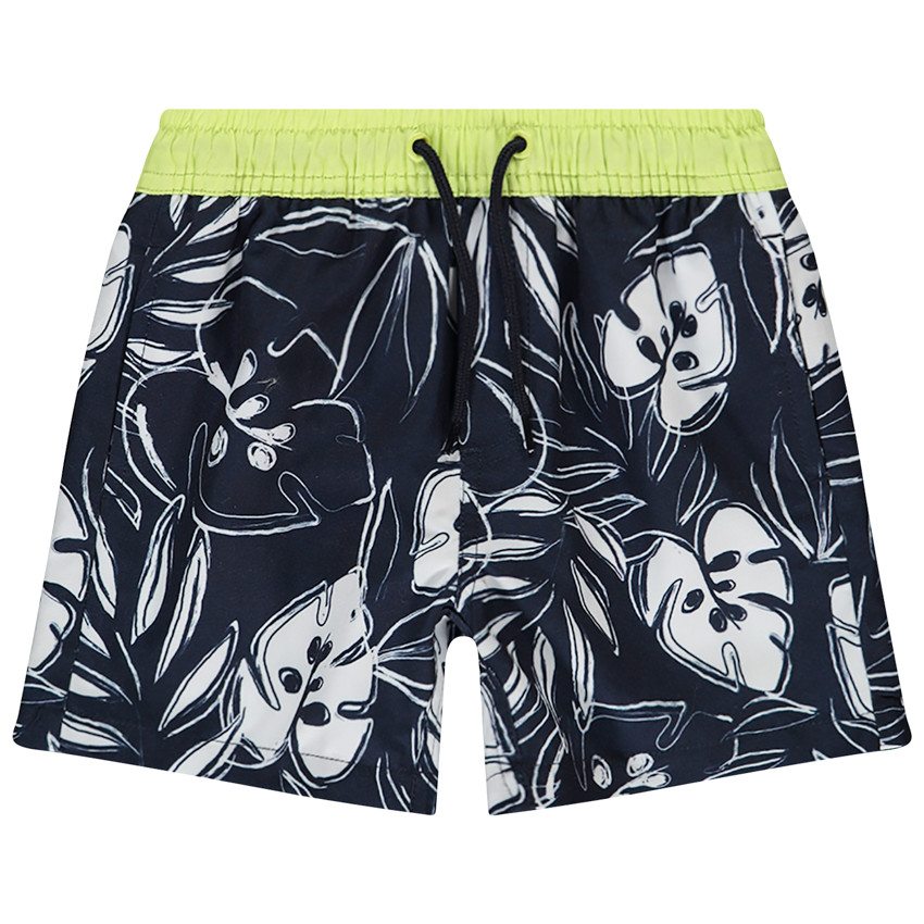 Short de bain imprimé feuillage pour garçon 
