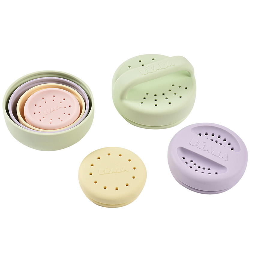 Jouets de bain silicone Menthe au lait Multicouleurs 4 pcs 