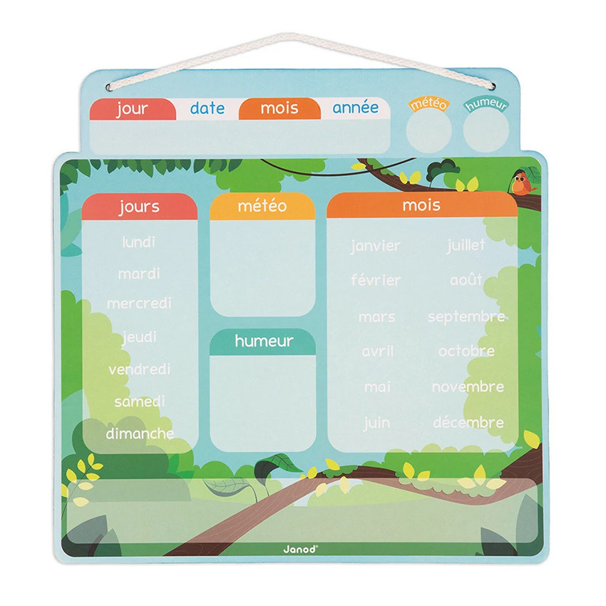 Calendrier magnétique FR + 71 magnets 