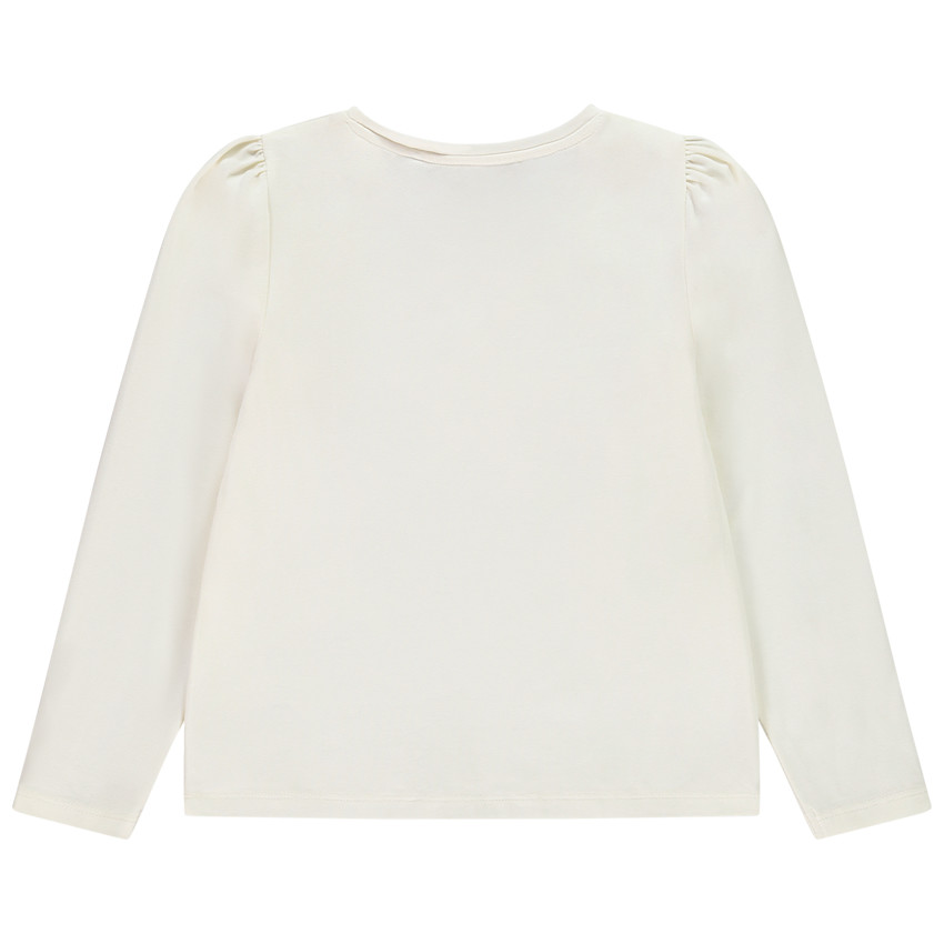 Lange mouwen T-shirt met sterpatroon in gaas en pailletten voor meisjes 