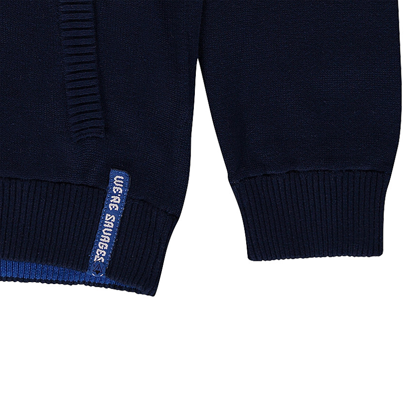 Gilet en tricot zippé tricolore 