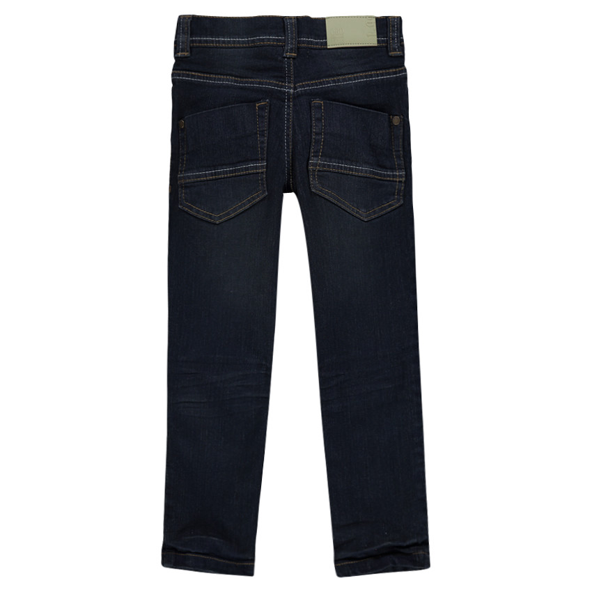 Slimfit denimjeans met used effect 