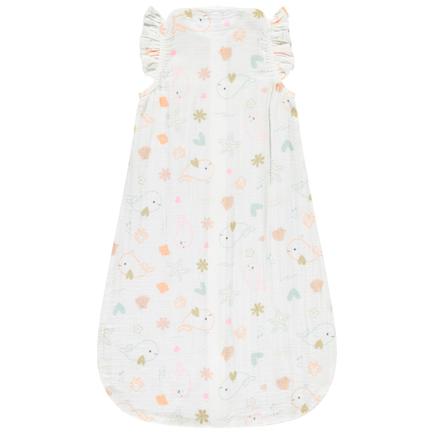 Gigoteuse sans manches TOG 0.5 imprimé baleines pour bébé fille 