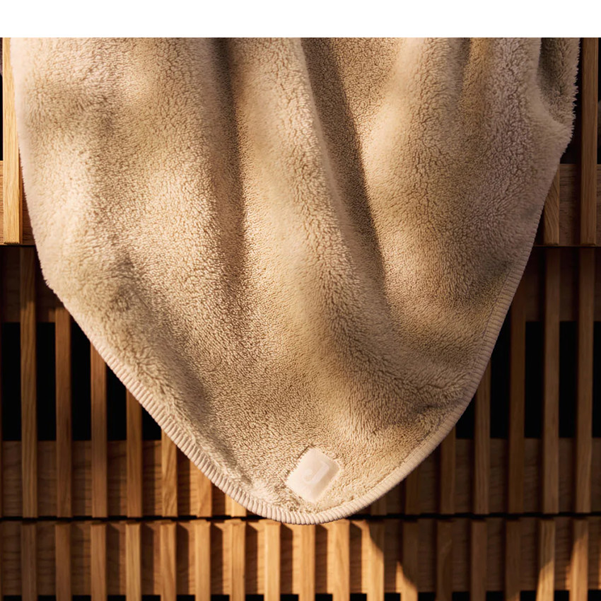 Deken wieg Basic Jersey/sherpa -  Sand - 75x100 cm 