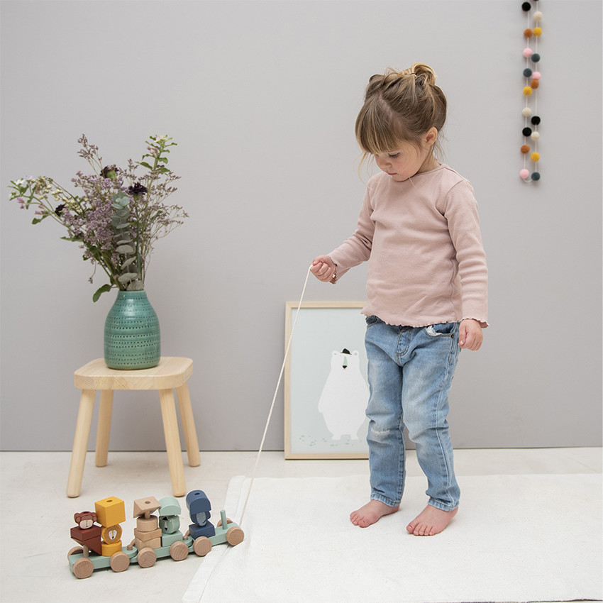 Jouet train en bois Animaux 