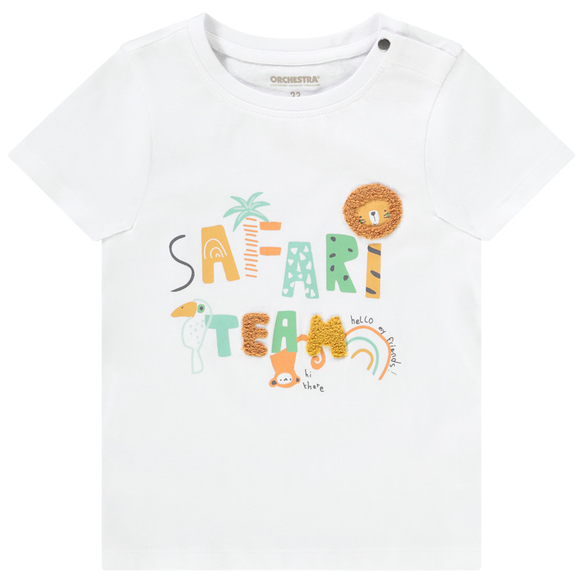 Korte mouwen T-shirt met patches voor baby jongen 