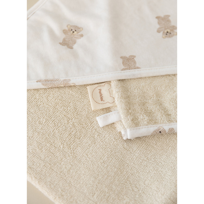 Cape de bain + Gant Bear Allover 