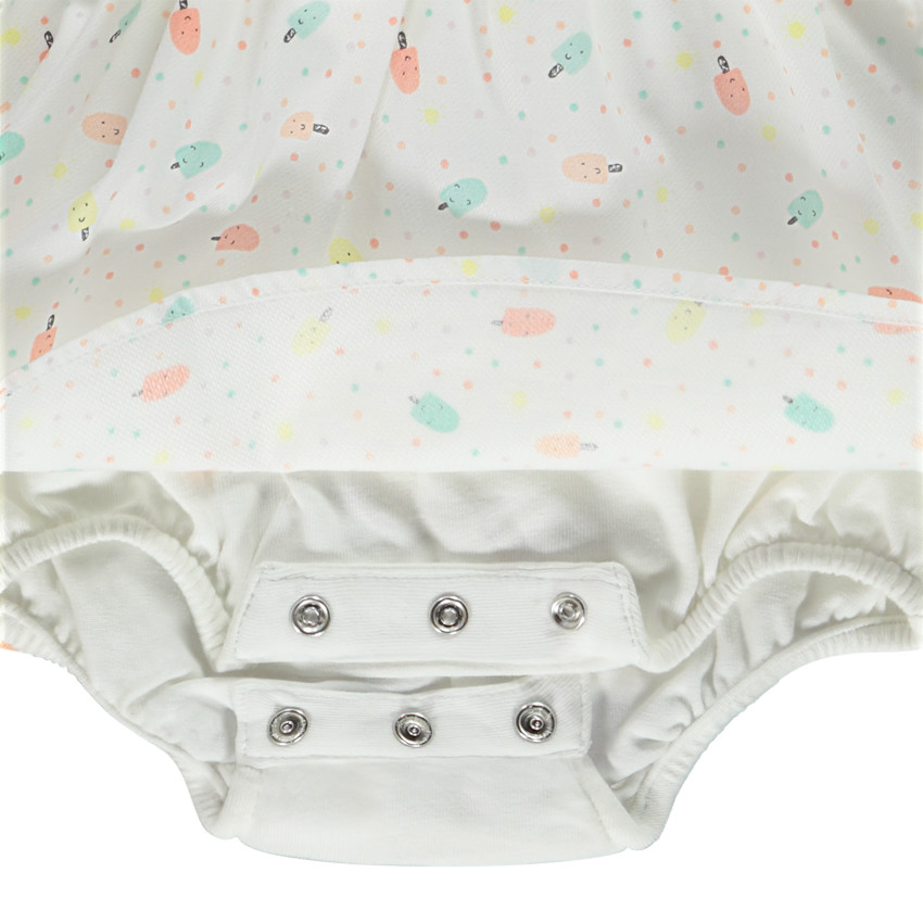 Robe body 2 en 1 imprimé glaces pour bébé fille 