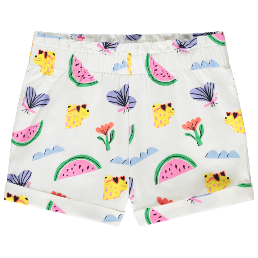 Jersey short met fantasieprint voor meisjes 