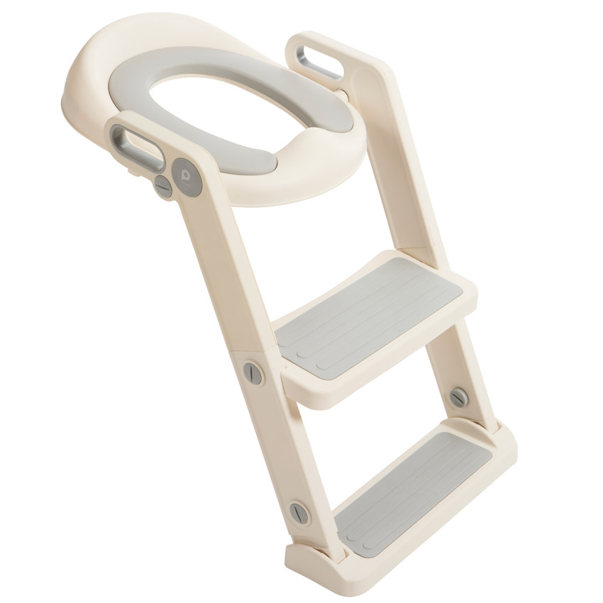 Réducteur de toilettes avec marches écru 