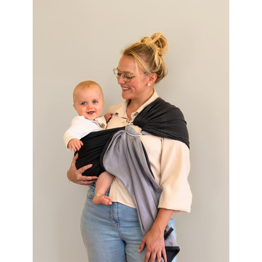 Écharpe de portage sans nœud Tricot Sling Grey Velvet 